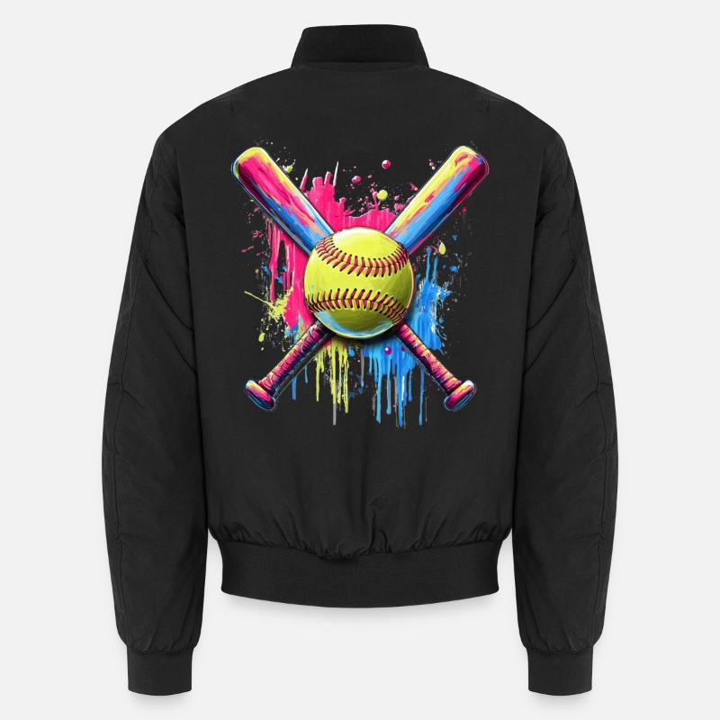 Softball - Bomber unisexe - noir