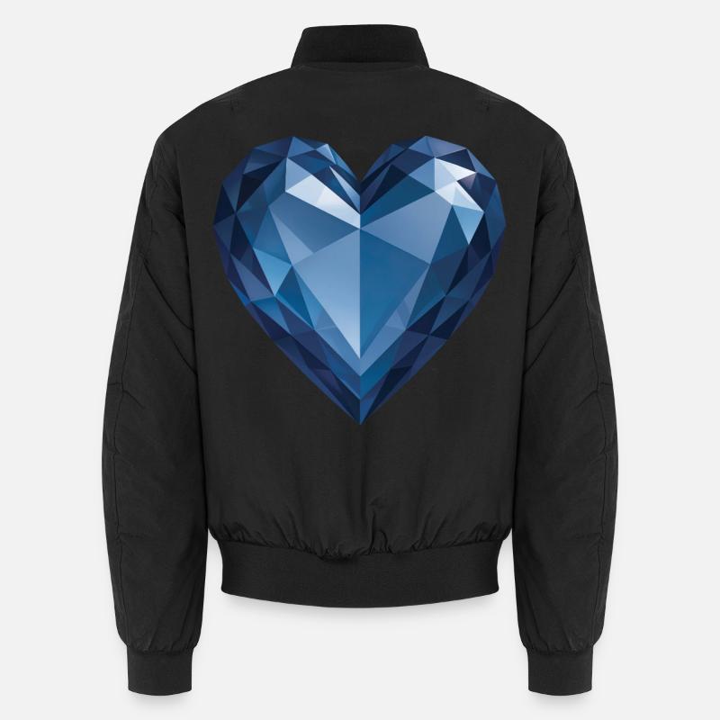 SAPHIR HERZ – Frieden & Liebe Unisex Bomberjacke