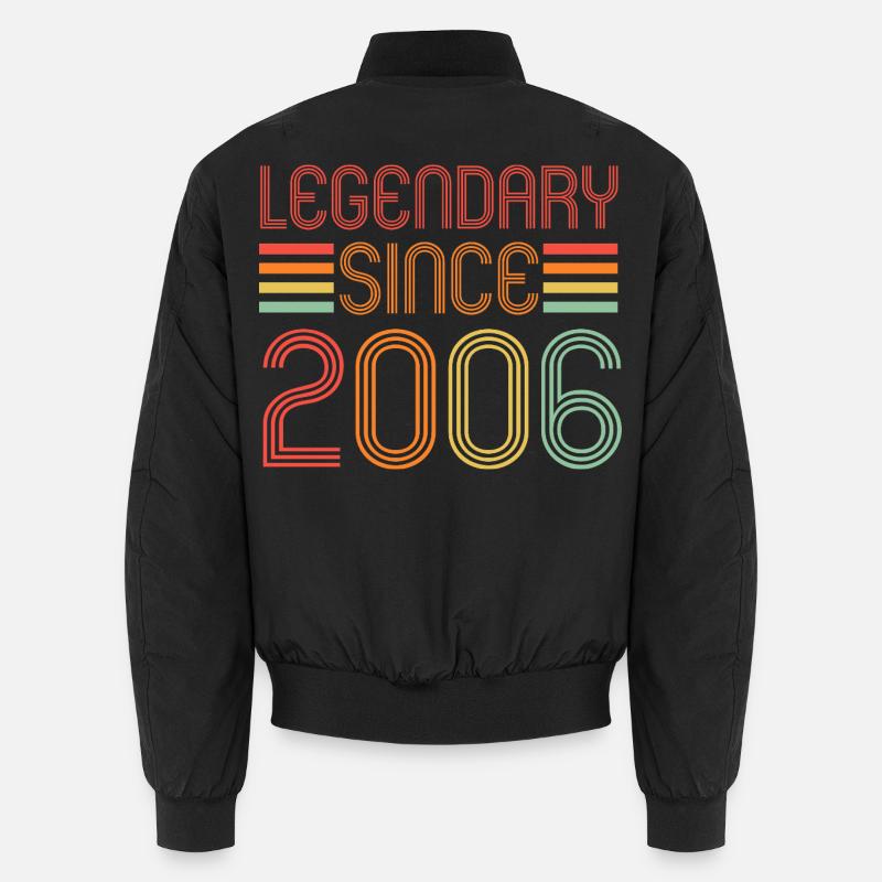 Legendary since 2006, Retro, Birthday - Unisex Bomber Jacket - black