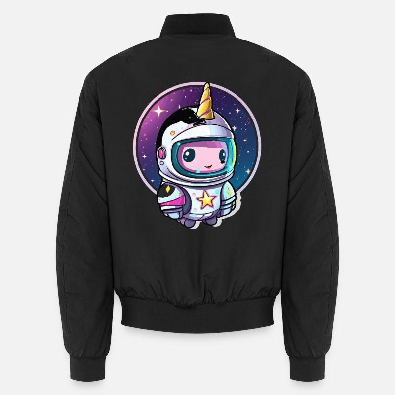 Astronaut Unicorn Chibi Space Unisex Bomber Jacket