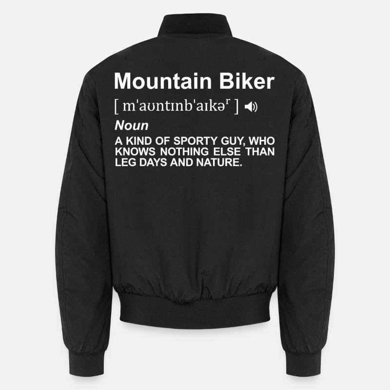 Mountain Biker Dictionary - Unisex Bomber Jacket - black