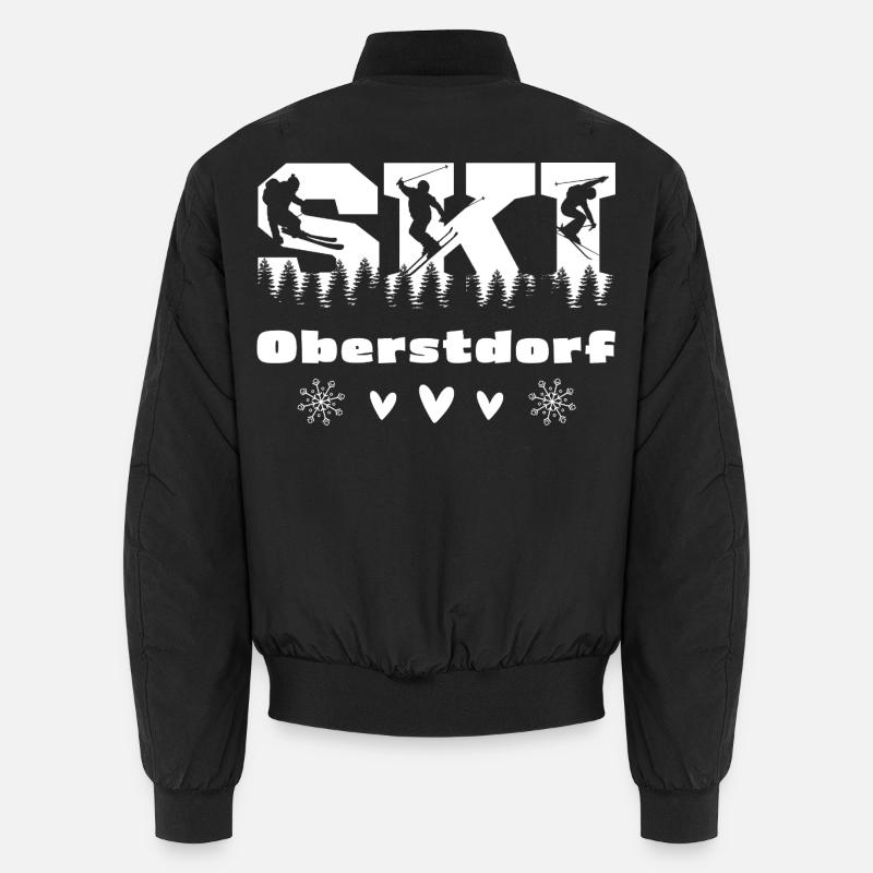 Skiing - Ski Holiday - Oberstdorf - Unisex Bomber Jacket - black