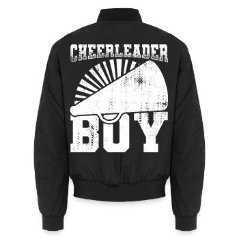 Garçon pom-pom girl - Bomber unisexe - noir - Dos - AI Model Male 185 light (185cm)