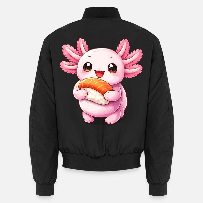 Kawaii Sushi Sprite - Unisex Bomber Jacket - black