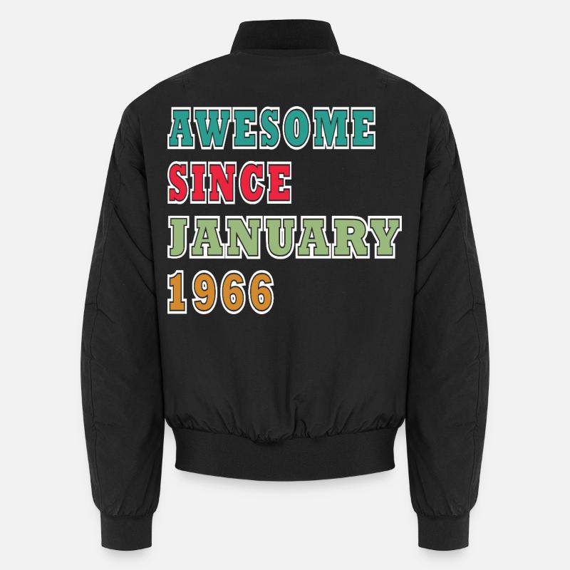 60th Birthday Original January Vintage 1966 Unisex Bomber Jacket