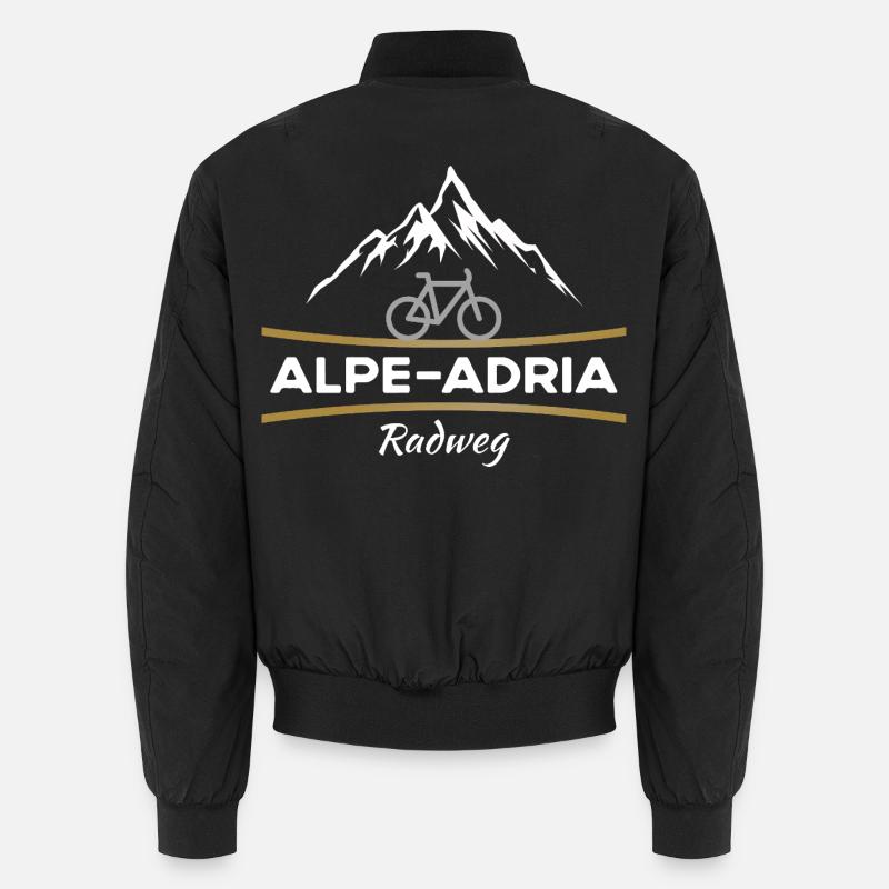 Alpe-Adria Bicycle - Unisex Bomber Jacket - black