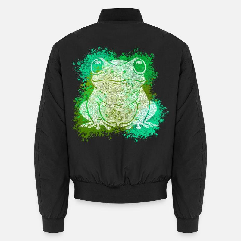 Zentangle Frog Unisex Bomber Jacket