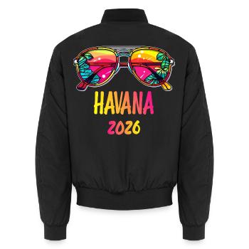 Design de lunettes de soleil Havana 2026 - Bomber unisexe - noir - Dos - AI Model Male 185 light (185cm)