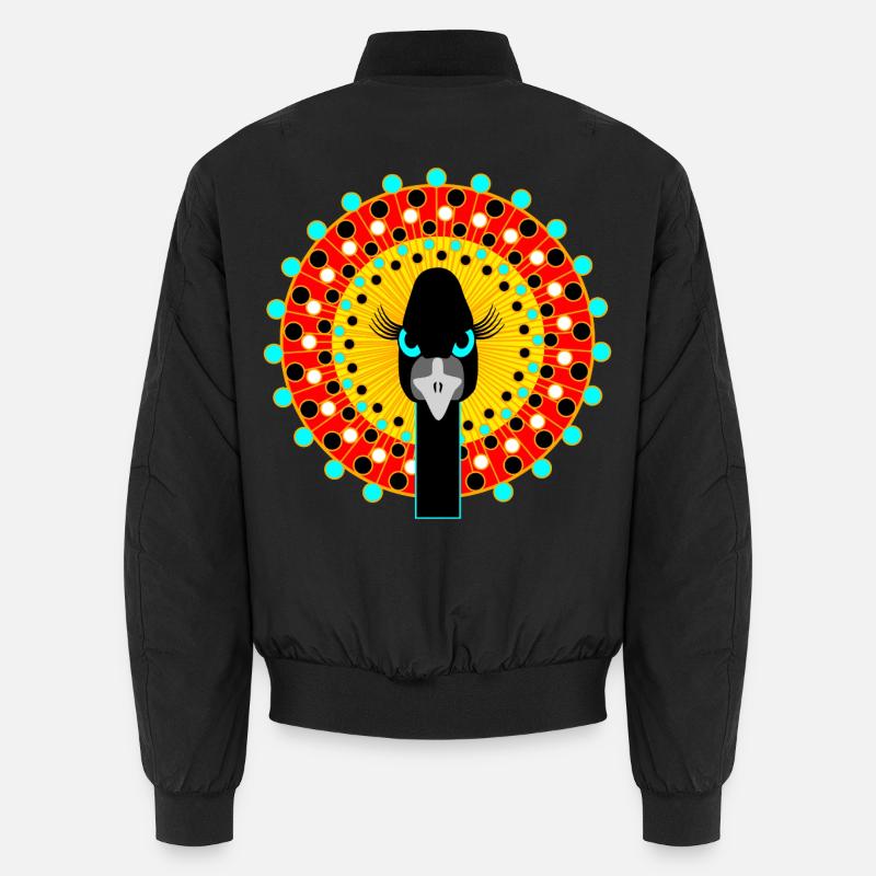 Vogel mit Attitüde. - Unisex Bomberjacke - Schwarz