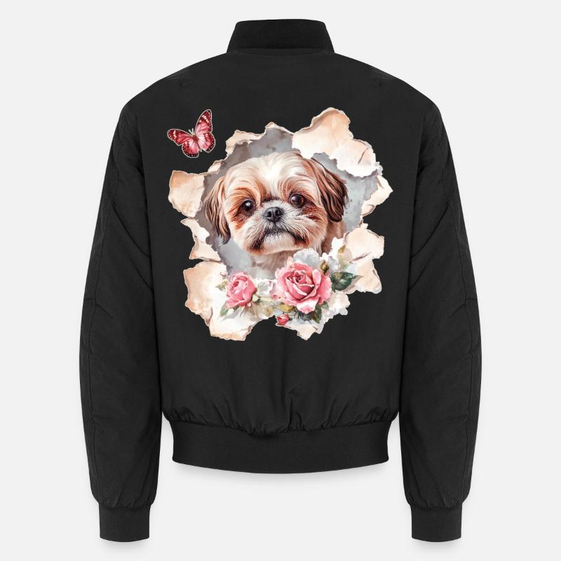 Shih Tzu avec Papillon Bomber unisexe