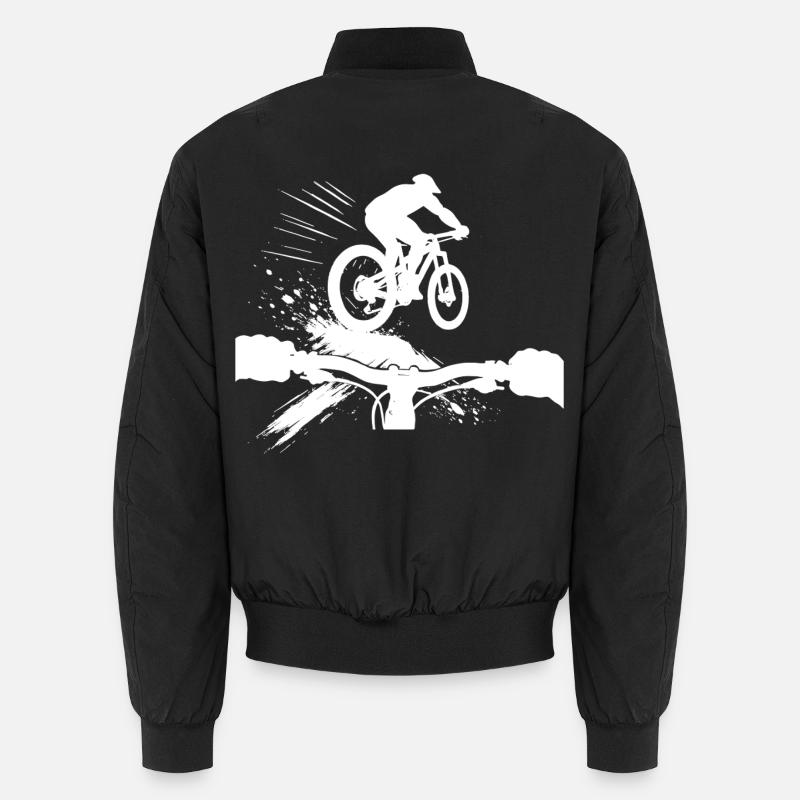 Downhill MTB POV Perspective Mountain Bike Gift Unisex Bomber Jacket