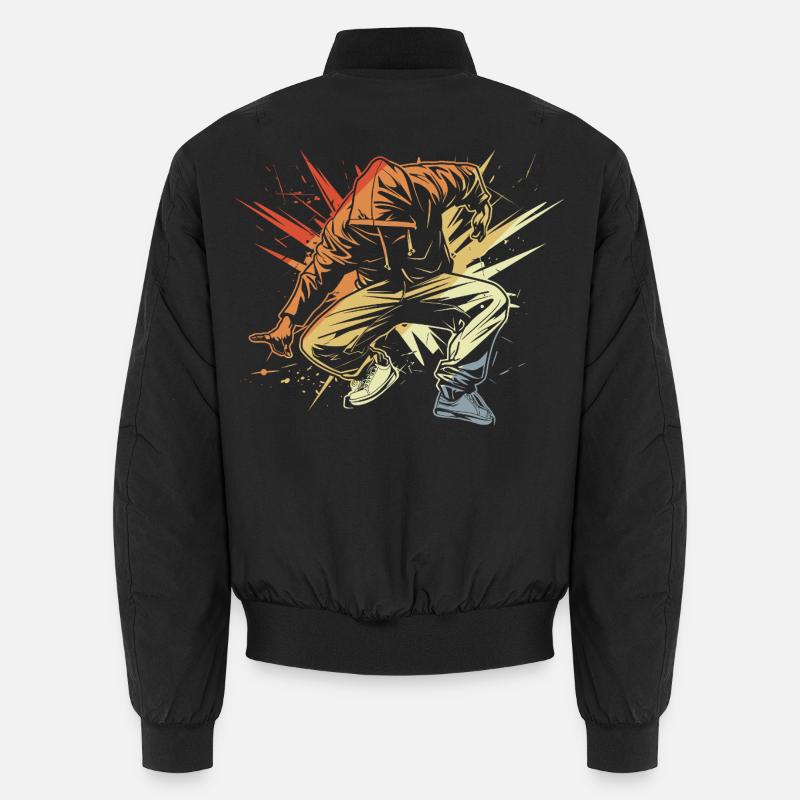 Breakdancer Zeichnung Vintage Unisex Bomberjacke