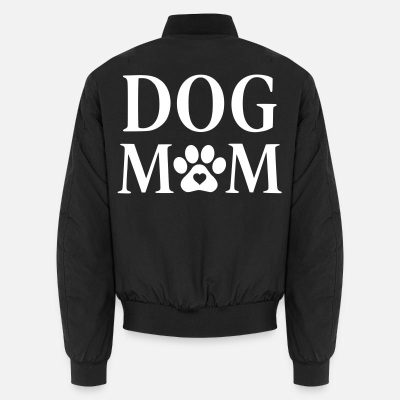 Dog Mom - Unisex Bomber Jacket - black