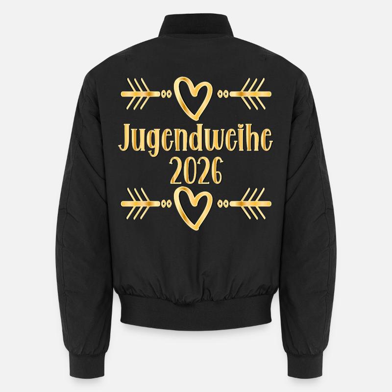 Herz Jugendweihe 2026 - Unisex Bomber Jacket - black