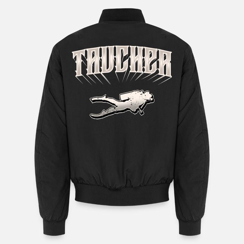 Diving divers - Unisex Bomber Jacket - black