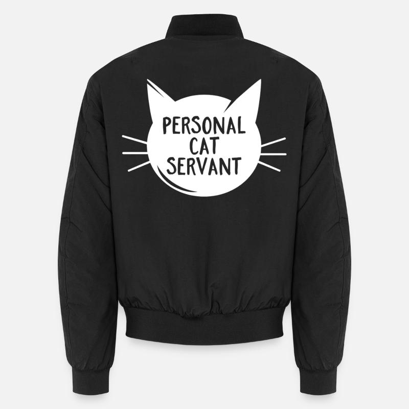 Personal Cat Servant - Unisex Bomber Jacket - black