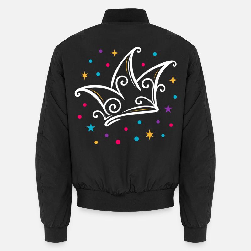 Casquette de fou de carnaval moderne avec étoiles et confettis Bomber unisexe