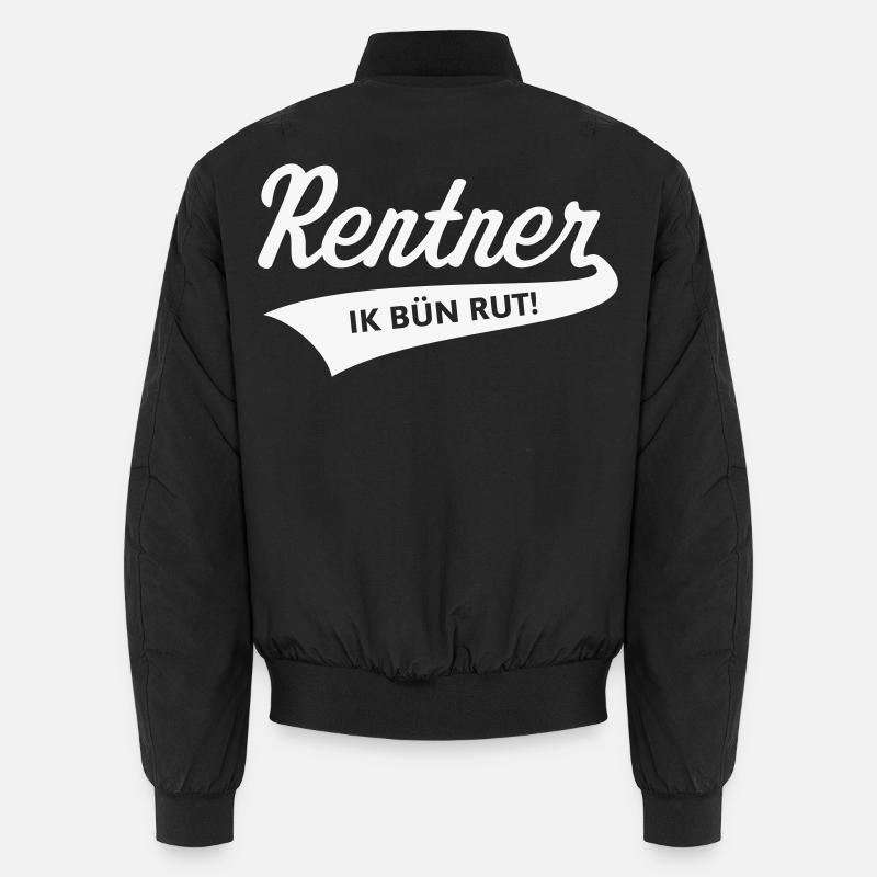 Retraités – Ik Bün Rut ! (Bas-allemand / Blanc) Bomber unisexe
