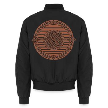 Amateurs de fils à crochet drôles drôles - Bomber unisexe - noir - Dos - AI Model Male 185 light (185cm)