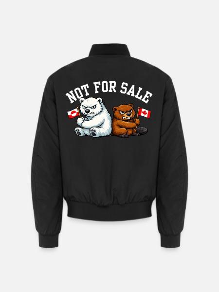 Greenland and Canada are not for Sale Funny Design - Unisex Bomberjacke - Schwarz