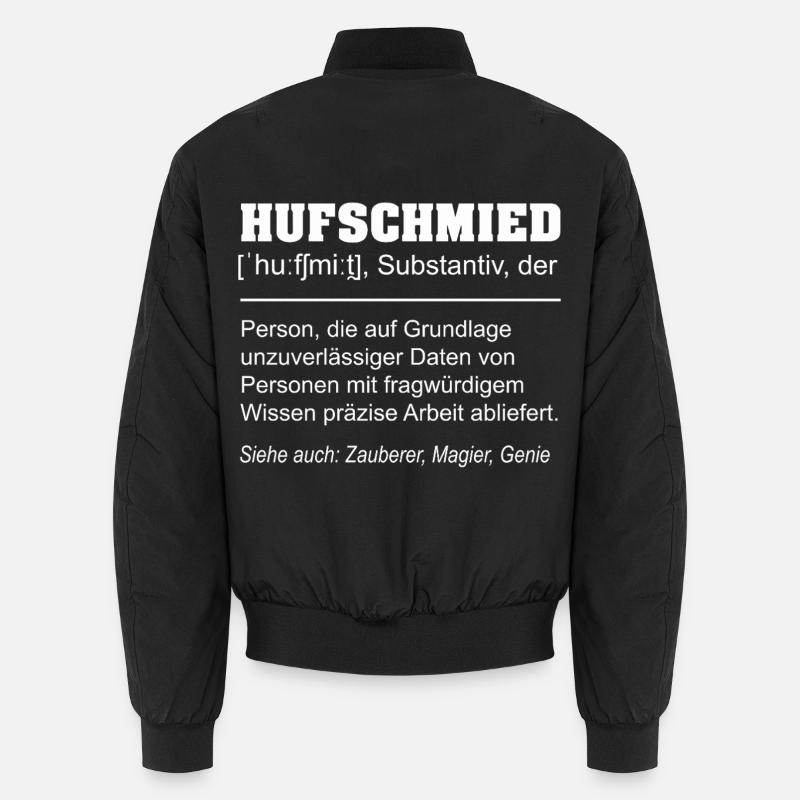 Farrier Definition Funny - Unisex Bomber Jacket - black