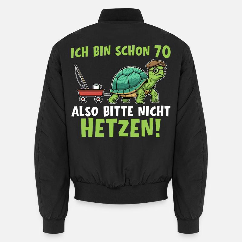 70th Anniversary Turtle 70th Birthday Gift Unisex Bomber Jacket