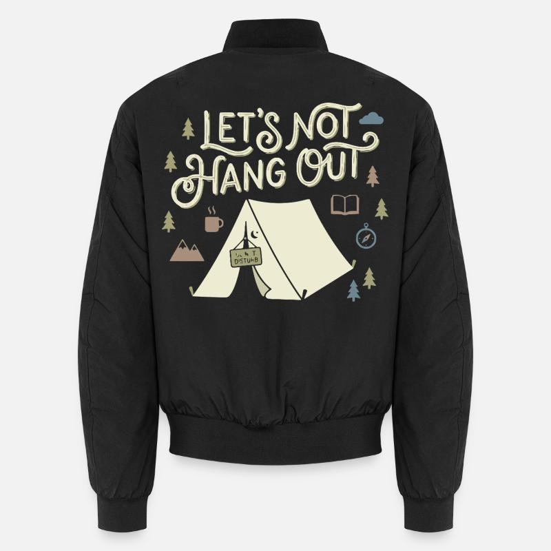 Ne traînons pas avec les introvertis camping dans la nature Bomber unisexe