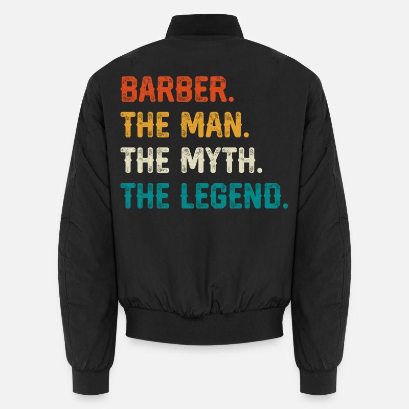 T-shirt légende du mythe du barbier Bomber unisexe