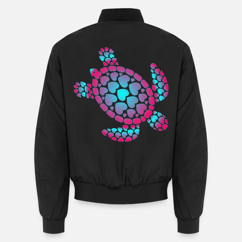 Love Turtle Summer - Unisex Bomber Jacket - black