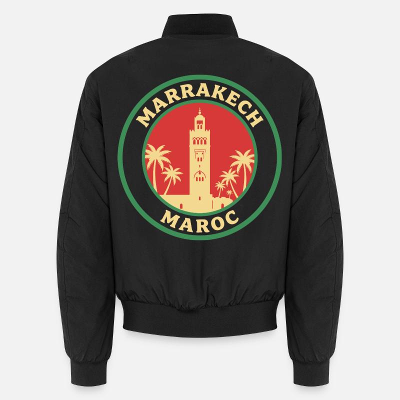 Marrakech Maroc Marocain Marocaine - Bomber unisexe - noir