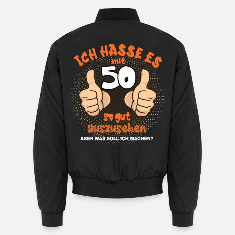 Ich hasse es mit 50 – Jubiläumshumor Unisex Bomberjacke