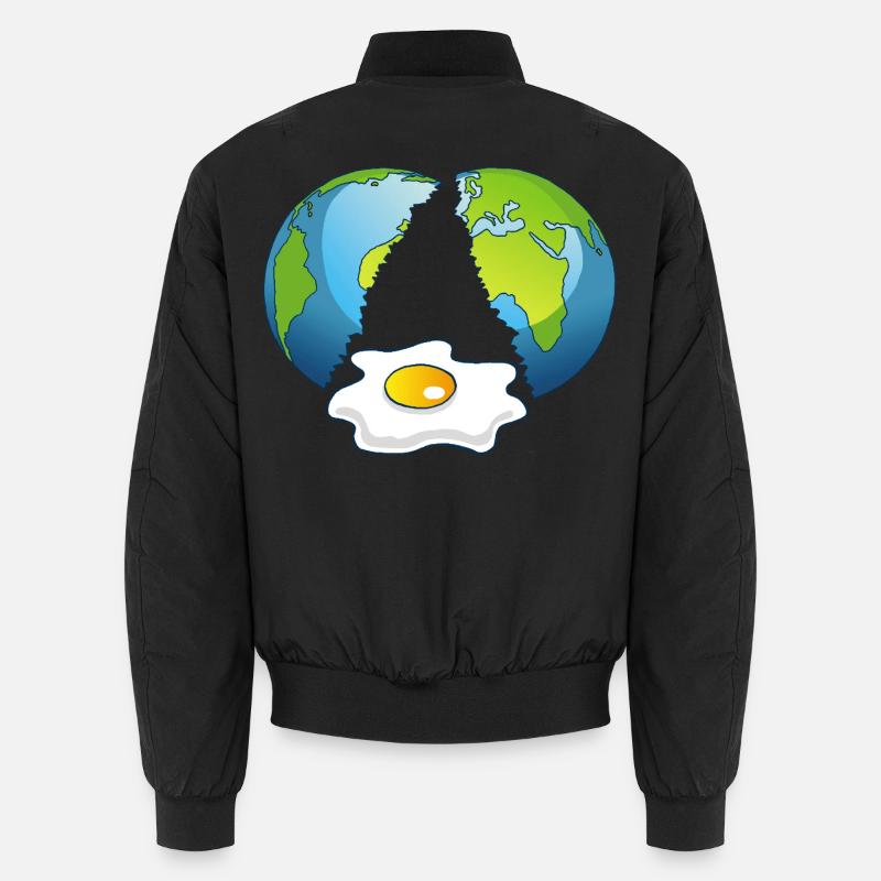 Planet Erde ist ein Ei - Unisex Bomberjacke - Schwarz