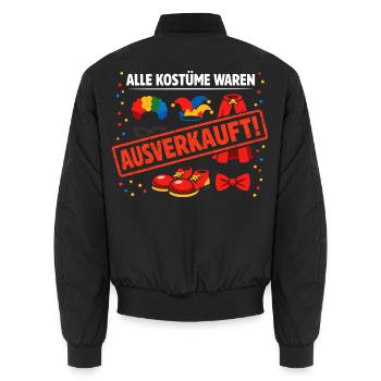 Alle Kostüme Waren Ausverkauft Fasching - Unisex Bomberjacke - Schwarz - Hinten - AI Model Male 185 light (185cm)