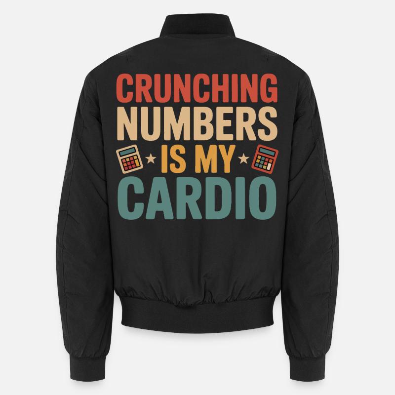 Zahlennerd Cardio Humor Unisex Bomberjacke