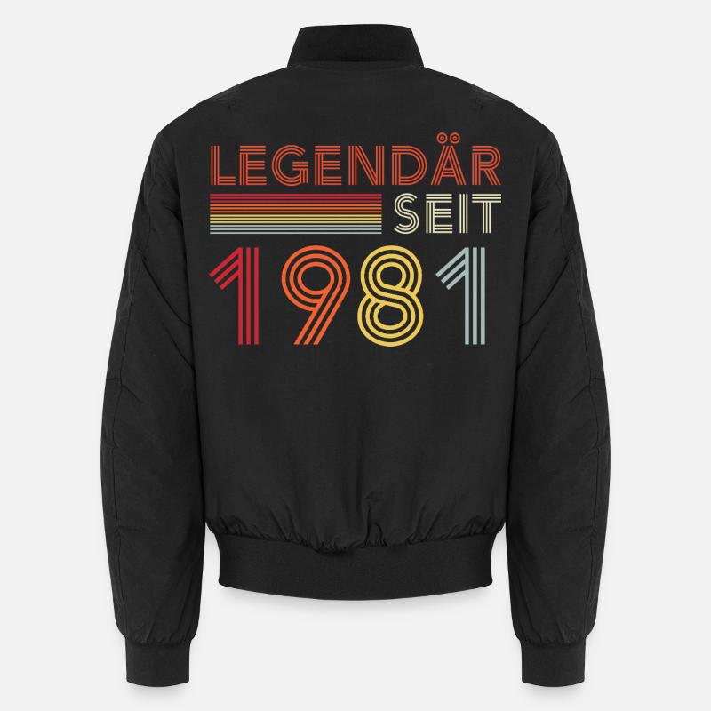 Legendary since 1981 man's birthday Unisex Bomber Jacket
