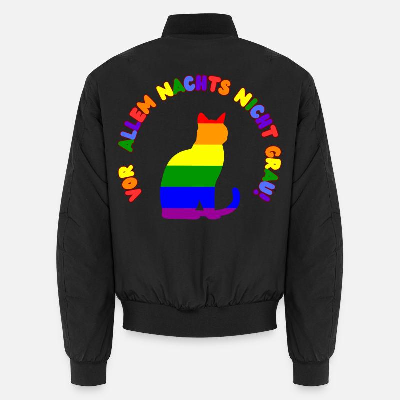 Vor allem Nachts nicht grau ! Unisex Bomberjacke