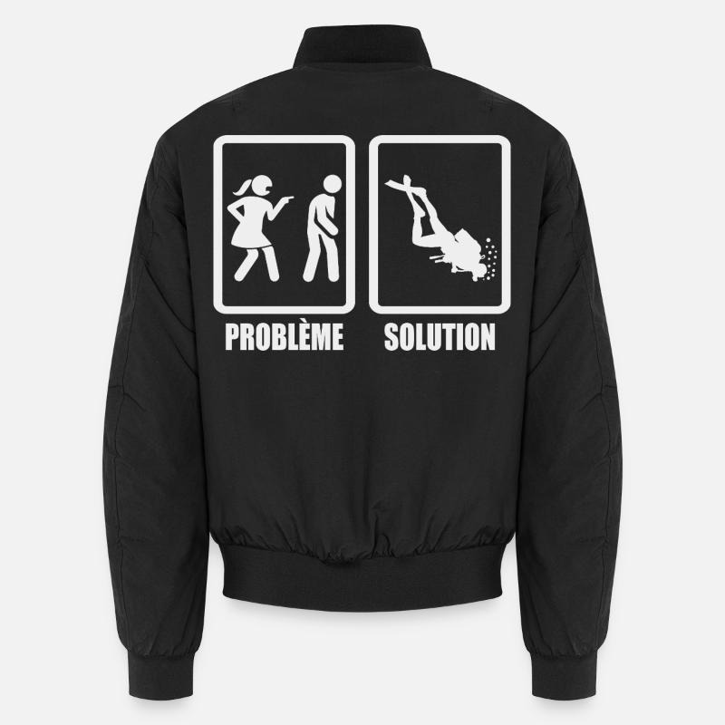 Humour couple problème solution plongée Bomber unisexe
