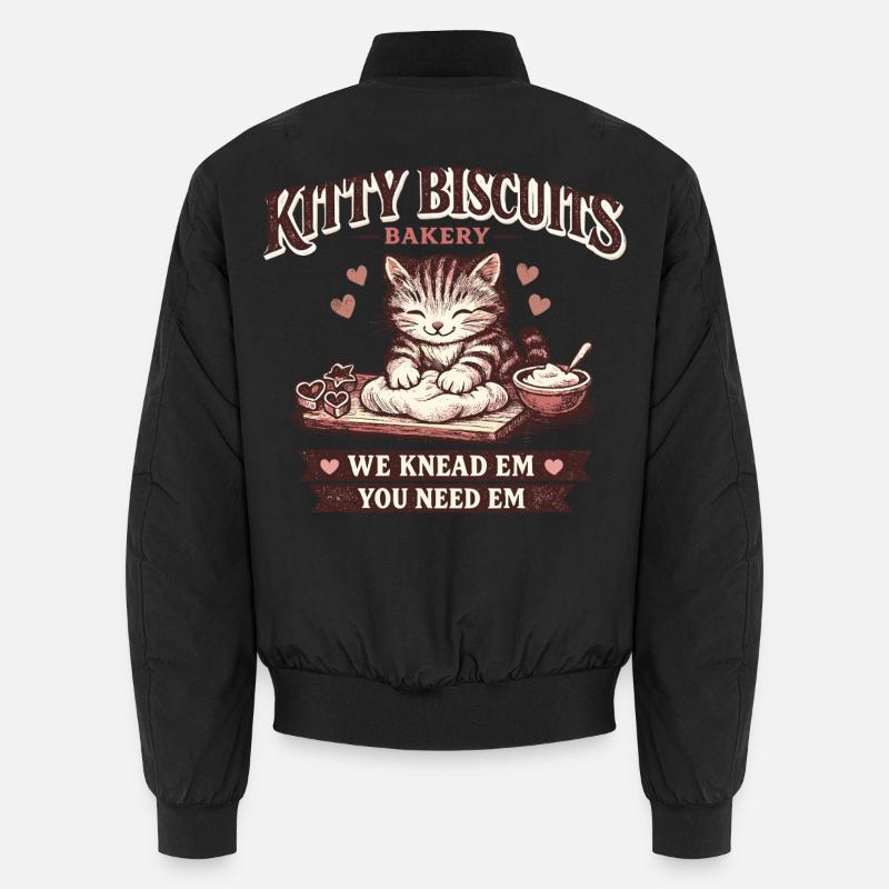 Katze Bäckerei Valentinstag Geschenk Unisex Bomberjacke