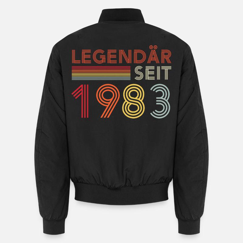 Legendary since 1983 man's birthday - Unisex Bomber Jacket - black