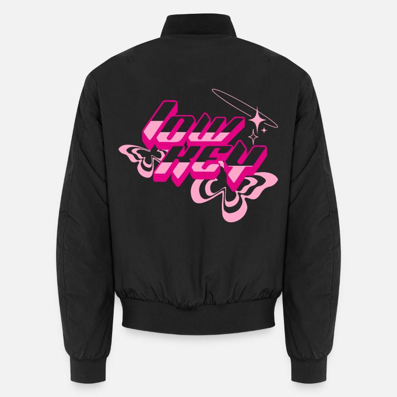 Glam Neon 80s Text - Unisex Bomber Jacket - black
