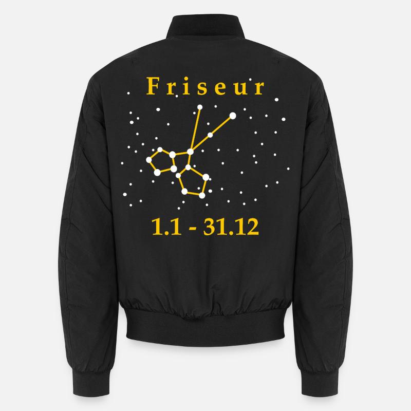 Friseur Sternzeichen Geschenk Friseurin - Unisex Bomberjacke - Schwarz