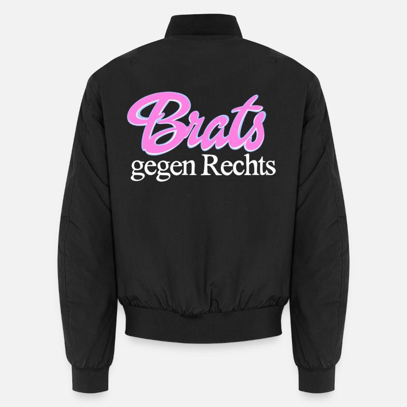 Brats gegen Rechts – Aktivismus-Statement - Unisex Bomberjacke - Schwarz