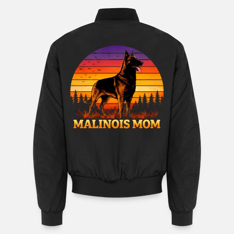 Malinois Mom - Unisex Bomberjacke - Schwarz