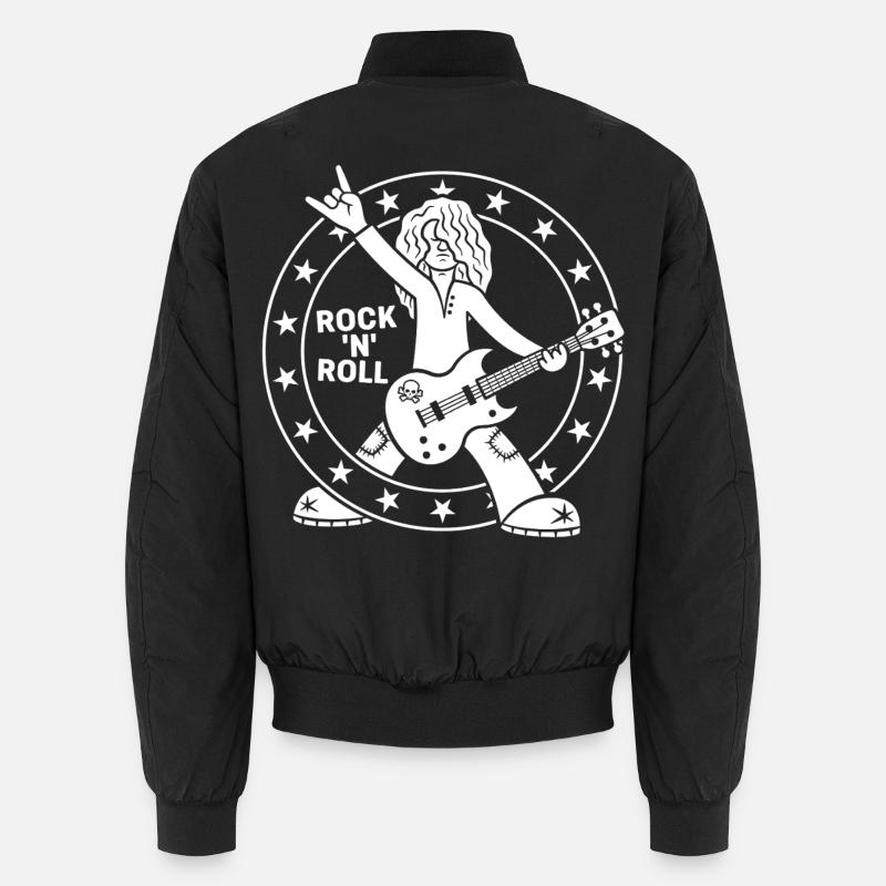 Guitariste de rock 'n' roll de dessins animés Bomber unisexe