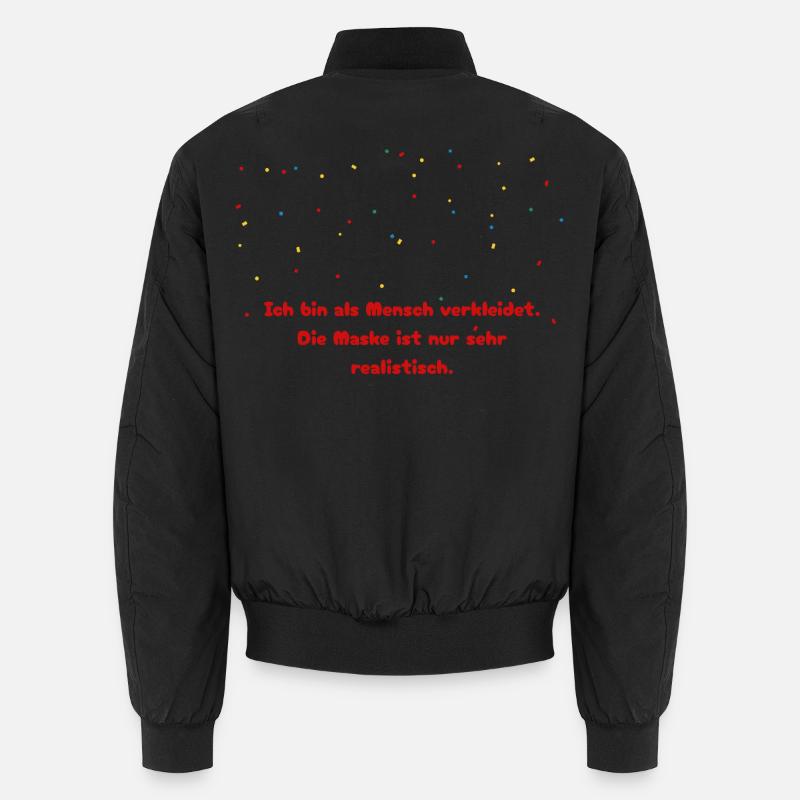 Costume Replacement Human Mask Carnival - Unisex Bomber Jacket - black