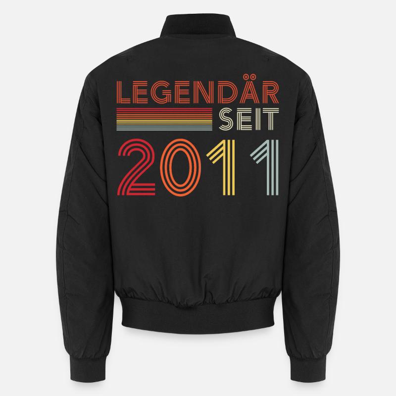 Legendary Since 2011 Man Birthday - Unisex Bomber Jacket - black