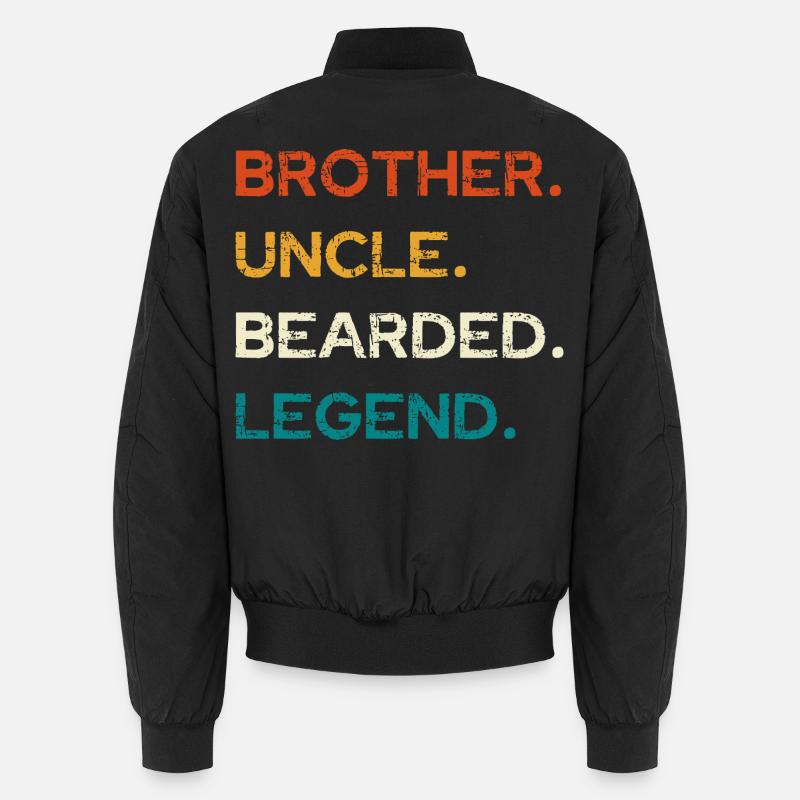 Bearded Legend: Bruder und Onkel Unisex Bomberjacke