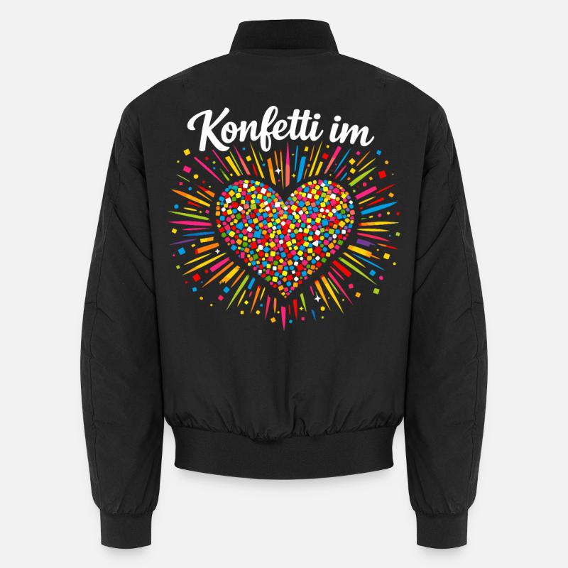 Konfetti Im Herzen Karneval Geschenk Unisex Bomberjacke