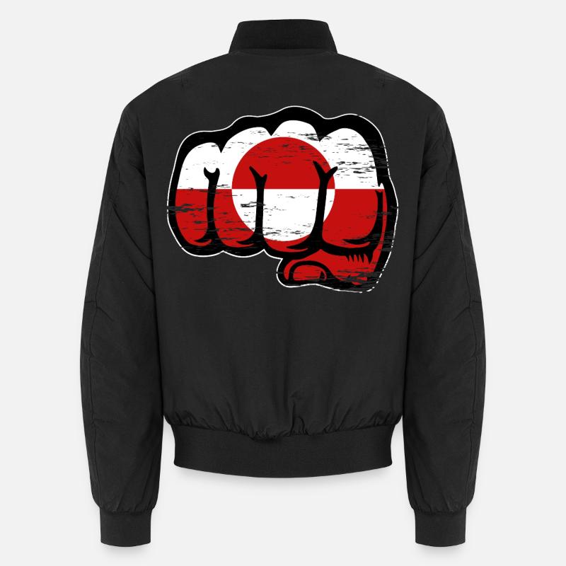Poing du drapeau du Groenland utilisé Bomber unisexe