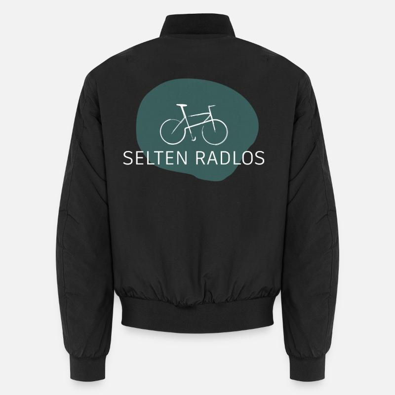 Rarement sans roues – Diction de jeu de mots sur le vélo Bomber unisexe